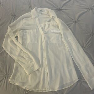 White button up blouse